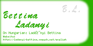 bettina ladanyi business card